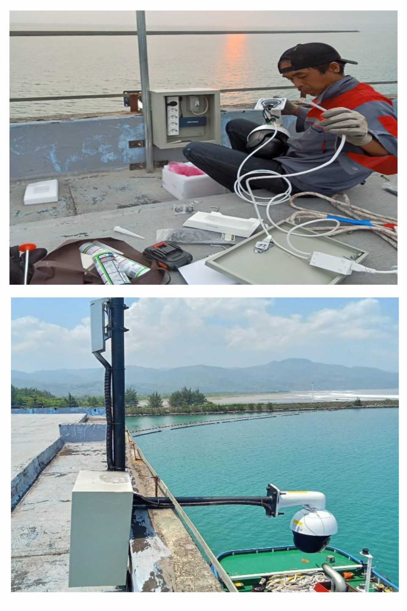 Pemasangan IP Kamera CCTV PTZ dan REciver AIS kapal di dermaga PLTU Pelabuhan Ratu 
          Kab. Sukabumi-Jawa Barat (Pekerjaan subkon dari PT. Samudra Karya Mukti) 